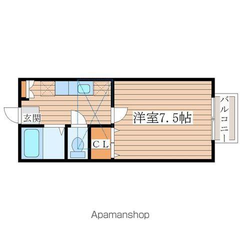 スワンハイツ(1K/1階)の間取り写真