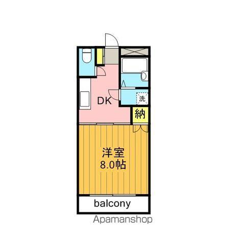 エクセル長者(1DK/1階)の間取り写真