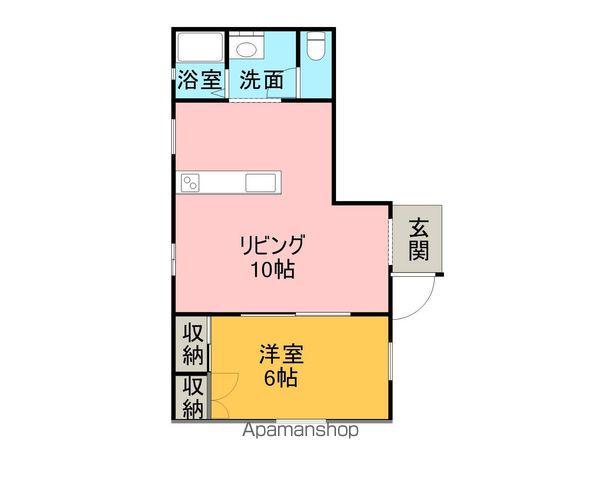 マンション群雄(1LDK/1階)の間取り写真