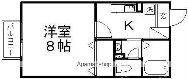 セジュール雅(1K/1階)の間取り写真