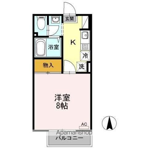 レヨネール・HOSONO(1K/2階)の間取り写真