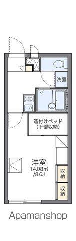 レオパレスAPFEL(1K/1階)の間取り写真