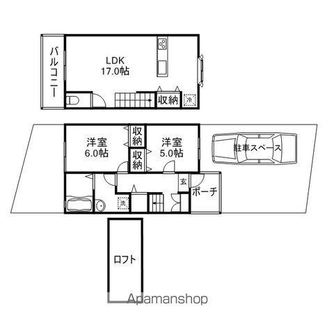 BON VILLAGE(2LDK/1階)の間取り写真