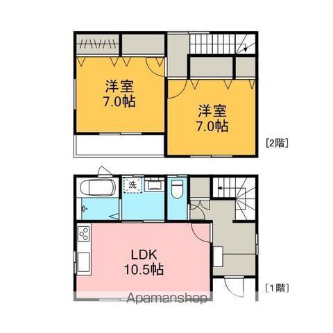 山田線 山岸駅 徒歩19分 2階建 築11年(2LDK)の間取り写真
