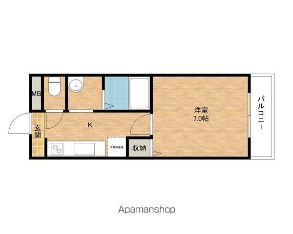 ST-RAPHAEL(1K/2階)の間取り写真