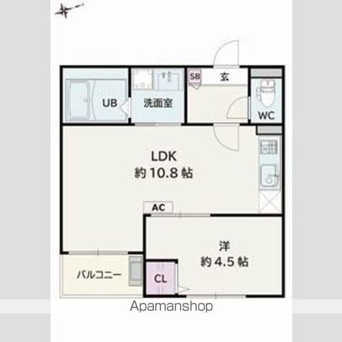 JACK ICHIBANⅡ(1LDK/1階)の間取り写真