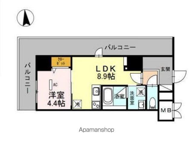 グランセジュール江坂 住居(1LDK/8階)の間取り写真