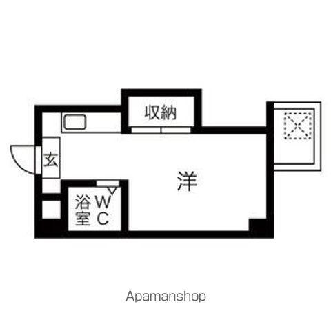 天野ビル(ワンルーム/3階)の間取り写真