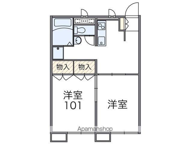 レオパレスMINAMI HANYUⅡ(2DK/1階)の間取り写真