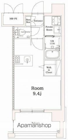エンクレスト香椎駅前(ワンルーム/15階)の間取り写真
