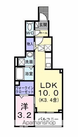 青梅線 東青梅駅 徒歩9分 3階建 新築(1LDK/1階)の間取り写真