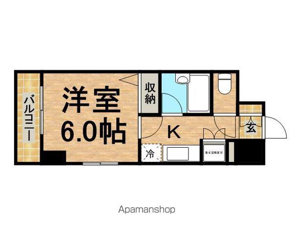 THEパームス東武練馬(1K/5階)の間取り写真