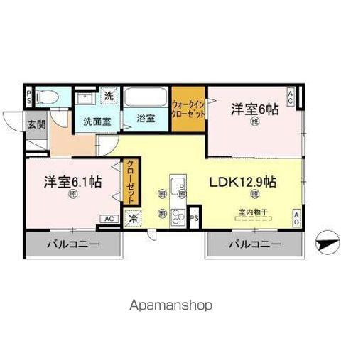 エムフルージュ(2LDK/3階)の間取り写真