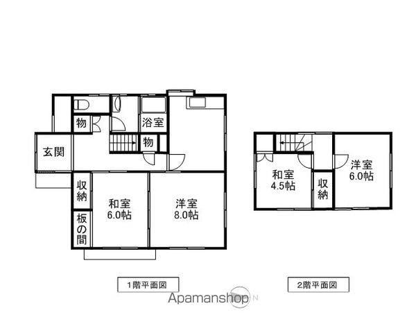 山形県鶴岡市 2階建 築36年(4DK)の間取り写真