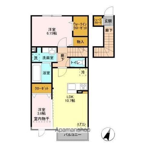 プルミエリア(2LDK/2階)の間取り写真