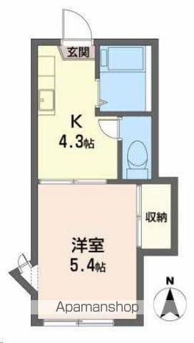アイボリーハウスⅡ(1K/1階)の間取り写真