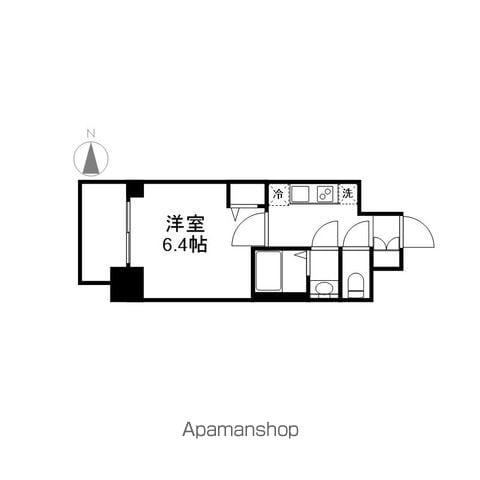 プレサンス吹上駅前エテルノ(1K/8階)の間取り写真