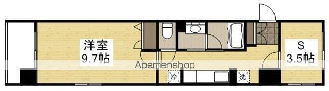 リビンコートSTUDIO富田町(1K/10階)の間取り写真