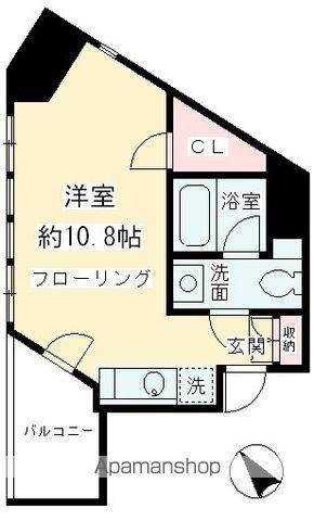 ルフィット神宮北参道(ワンルーム/5階)の間取り写真