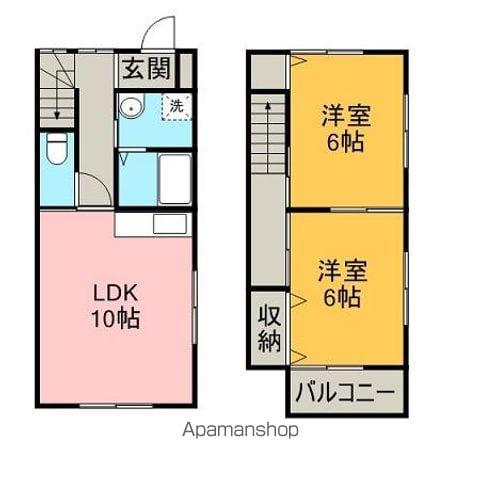 メゾンM(2LDK/2階)の間取り写真