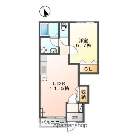 ボンヌールパンションⅠ(1LDK/1階)の間取り写真