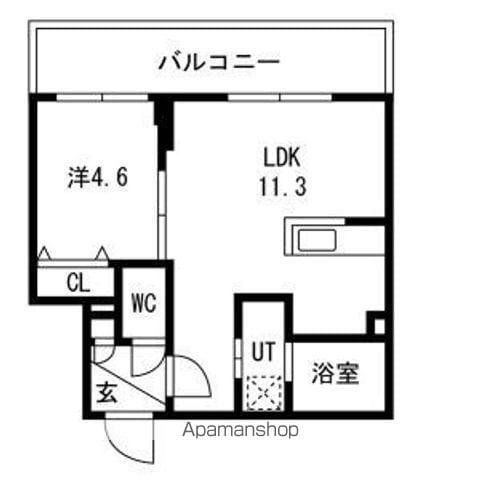 グラシオン(1LDK/3階)の間取り写真