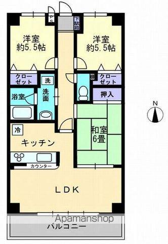サンリッチ久保(3LDK/2階)の間取り写真