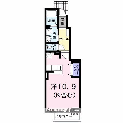フレンドリーハープ大林(ワンルーム/1階)の間取り写真