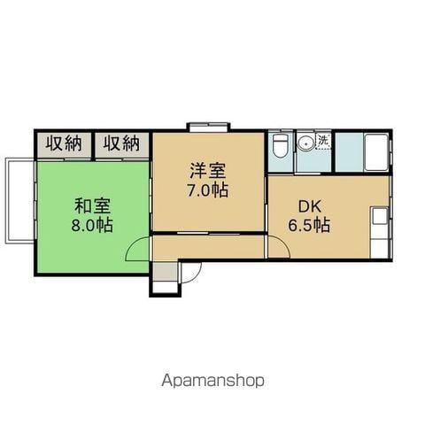 リトルハイムK(2DK/2階)の間取り写真