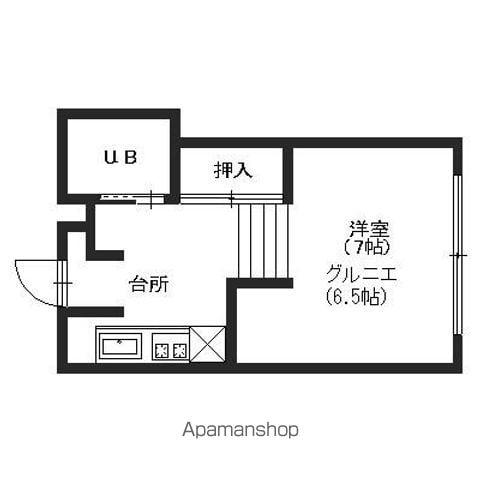 グリーンボード位川(1K/2階)の間取り写真
