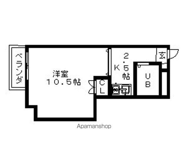 レジデンス一社(ワンルーム/3階)の間取り写真