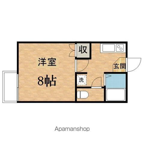 京王電鉄相模原線 京王堀之内駅 徒歩15分 2階建 築23年(1K/1階)の間取り写真