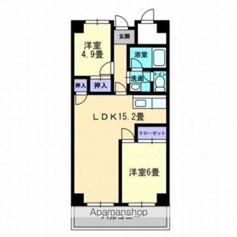 アーバン茜(2LDK/7階)の間取り写真