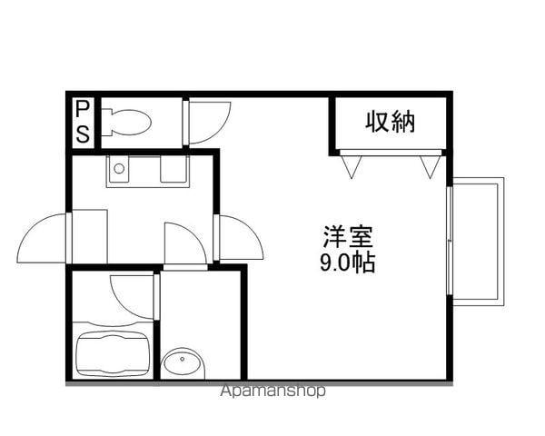 カーペンターハウスⅥ(1K/2階)の間取り写真