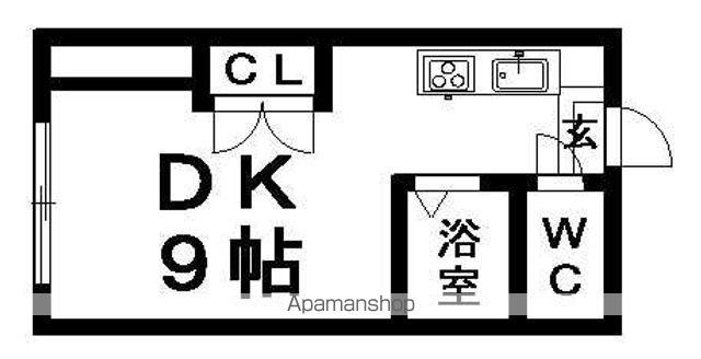 ロジングカントリー(1K/3階)の間取り写真