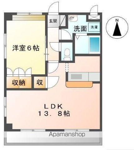 ラティールⅠ(1LDK/1階)の間取り写真