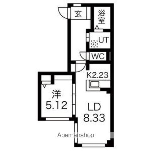 THE RESIDENCE PARK YAMAHANA 旧NH(1LDK/2階)の間取り写真
