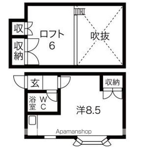 サンシャインパレス(ワンルーム/3階)の間取り写真