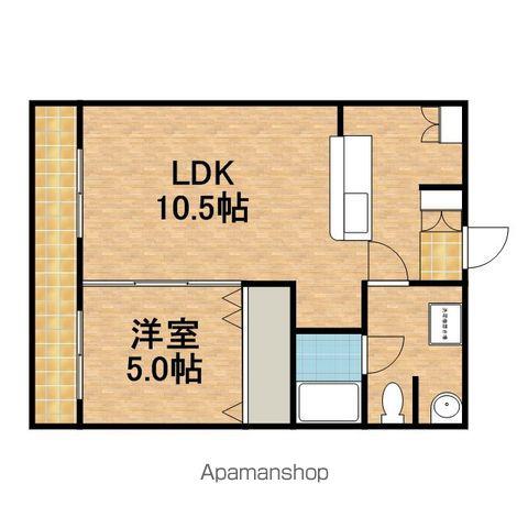 鈴マンション(1LDK/2階)の間取り写真
