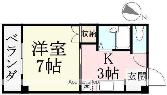 ピアウエストFURUSAKI3(1K/3階)の間取り写真