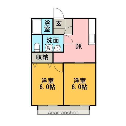 KS塩浜(2DK/2階)の間取り写真
