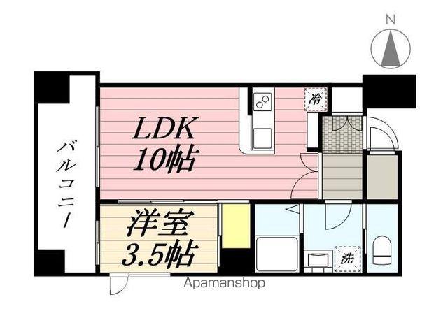 ネストピア博多ガーデン(1LDK/7階)の間取り写真