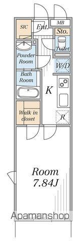 リブリ・検見川浜(1K/1階)の間取り写真