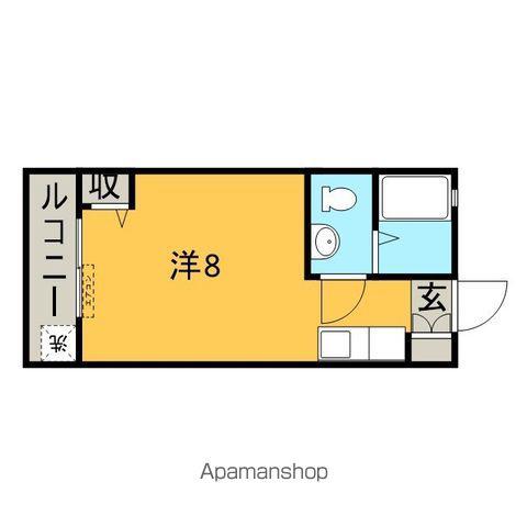 ハイツヤマノテ(ワンルーム/1階)の間取り写真