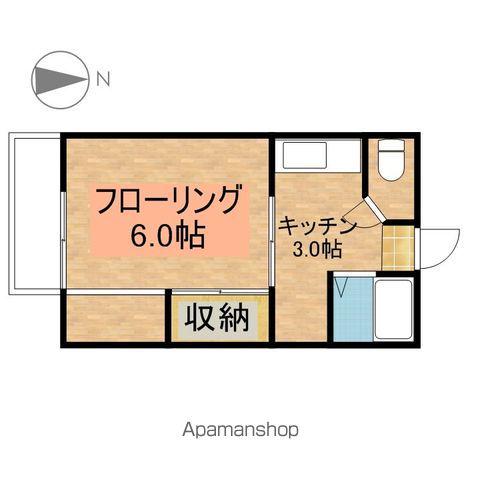 ハイツ西中田(1K/2階)の間取り写真