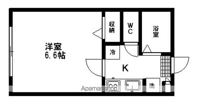 デュークエリート(1K/1階)の間取り写真