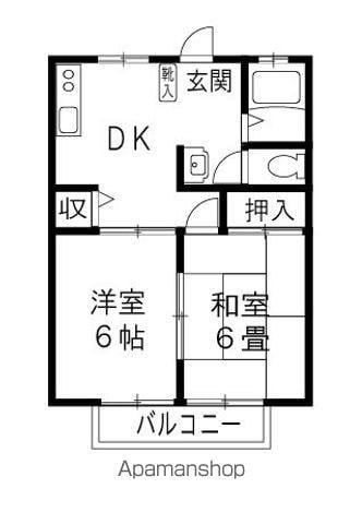 MTサンライズ(2DK/1階)の間取り写真