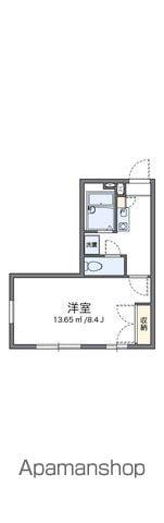 レオパレスパークライフ(1K/1階)の間取り写真