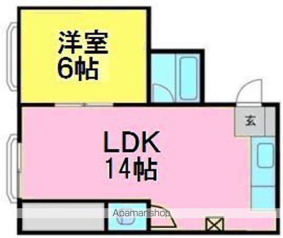 双葉マンション(1LDK/4階)の間取り写真
