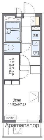 レオパレスフォレスト天神町(1K/2階)の間取り写真